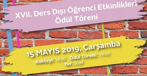 Bugün: 17. Ders Dışı Öğrenci Etkinlikleri Ödülleri