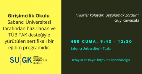 Startup Fikriniz Varsa, Girişimcilik Okulu'na Kayıt Olun