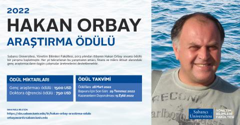 2022 HAKAN ORBAY ARAŞTIRMA ÖDÜLÜ