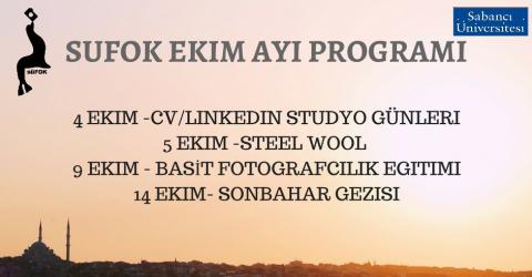 Sufok Ekim Ayı Programı