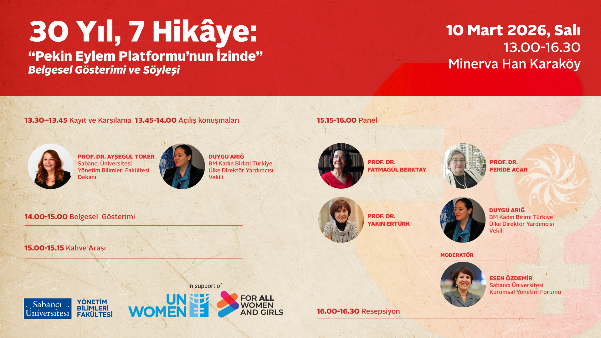 30 Yıl, 7 Hikâye: Pekin Eylem Platformu’nun İzinde” Belgesel Gösterimi ve Söyleşi’