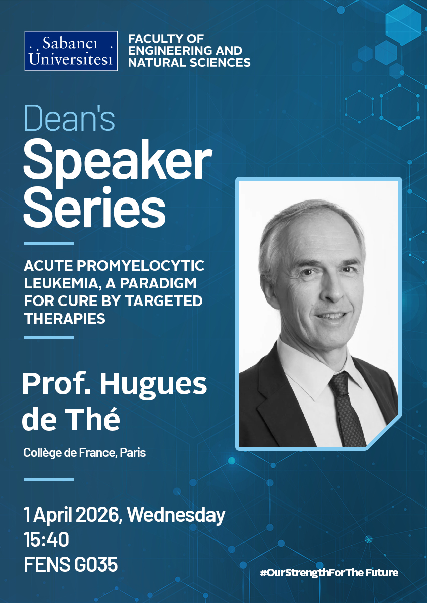 Dean's Speaker Series: Prof. Hugues de Thé | Mühendislik ve Doğa ...